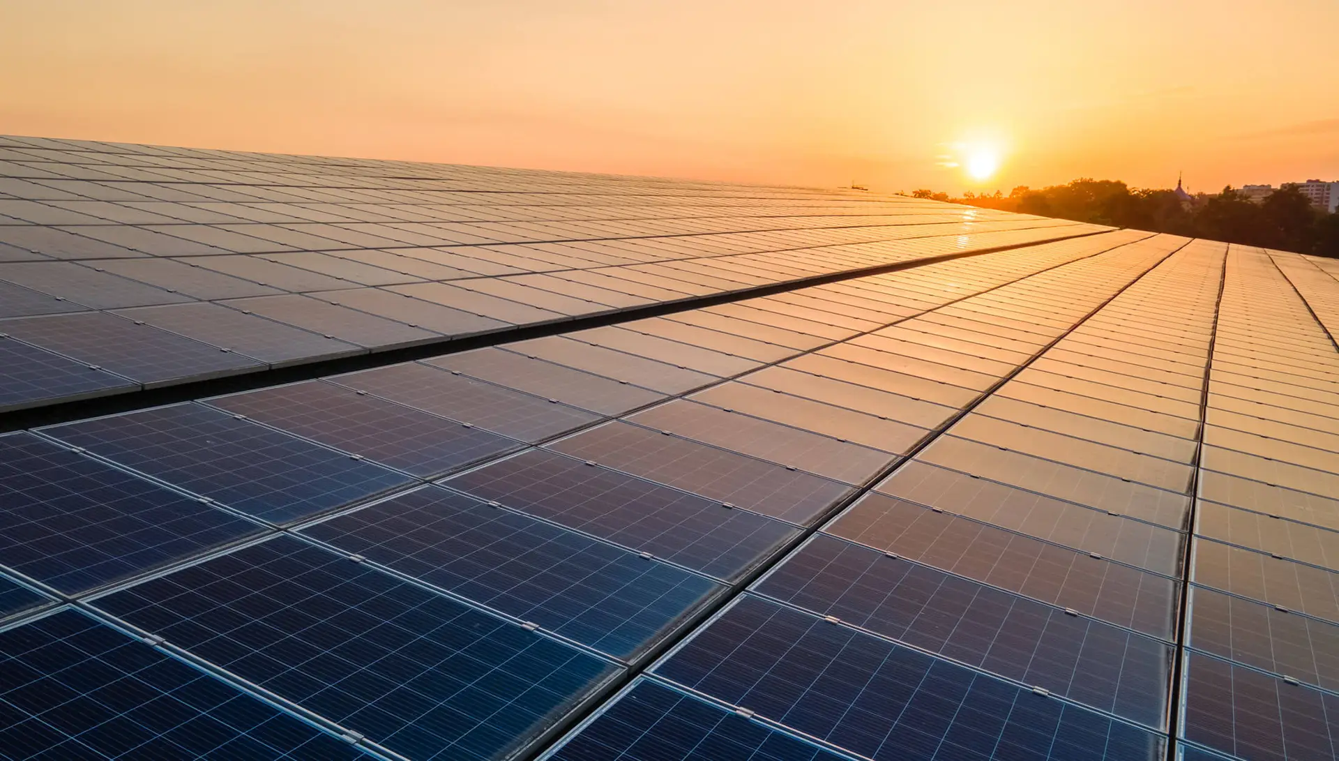 Image of commercial solar panel installations