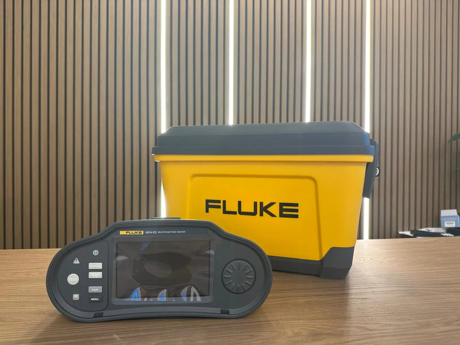 Image of fluke testing equipment